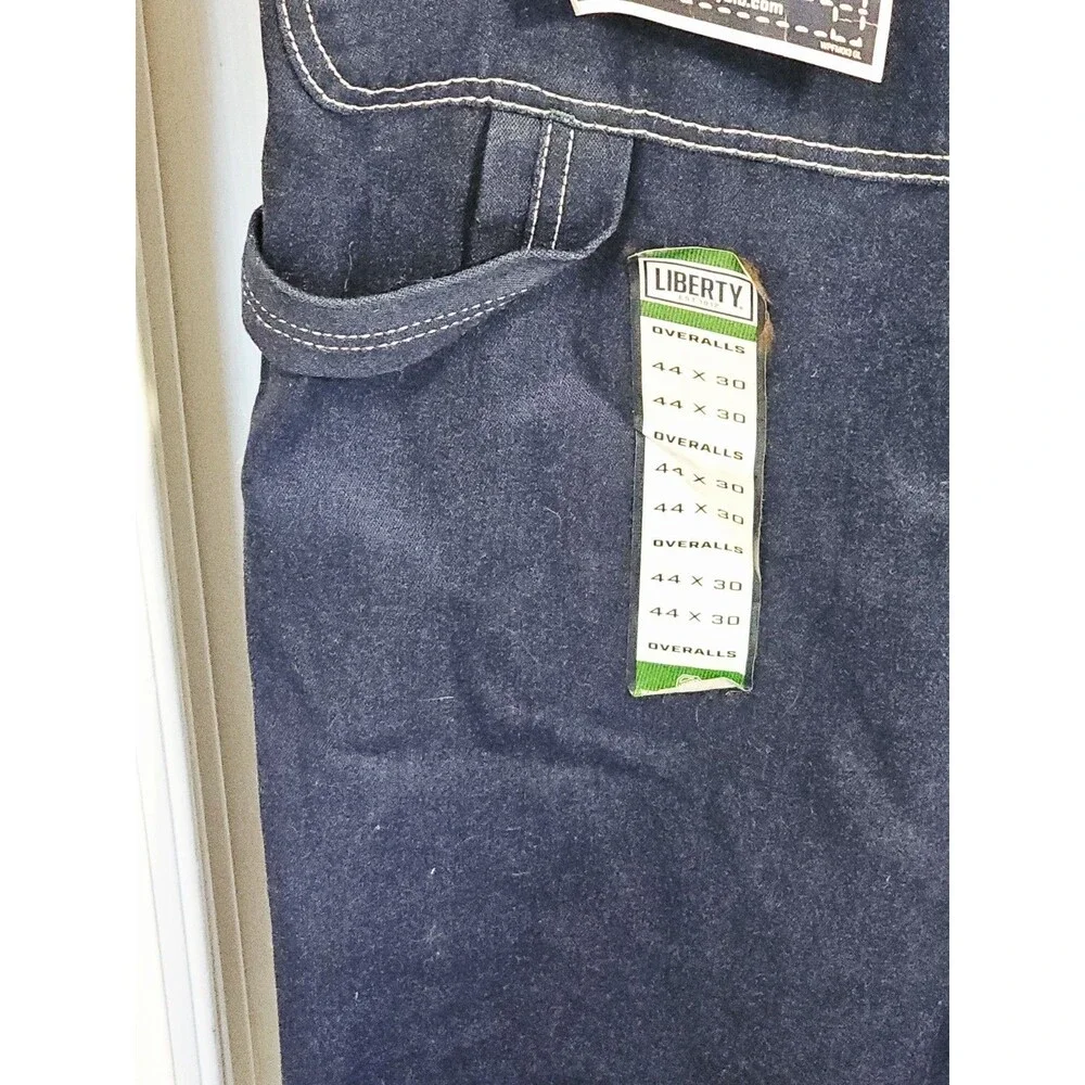 Liberty NWT Bib Overalls 44x30 Denim  Jeans Carpenter Work Farm Cotton NEW Mens